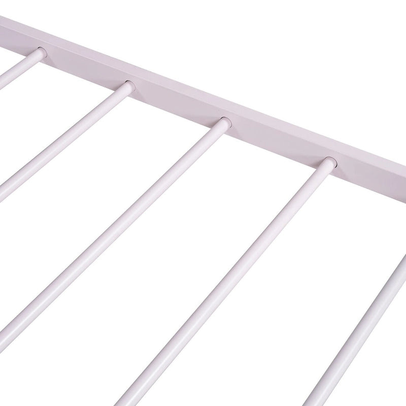Lit plateforme en métal pleine grandeur avec lit gigogne simple