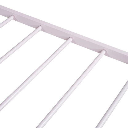 Lit plateforme en métal pleine grandeur avec lit gigogne simple