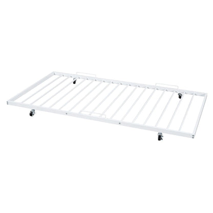 Lit plateforme en métal pleine grandeur avec lit gigogne simple