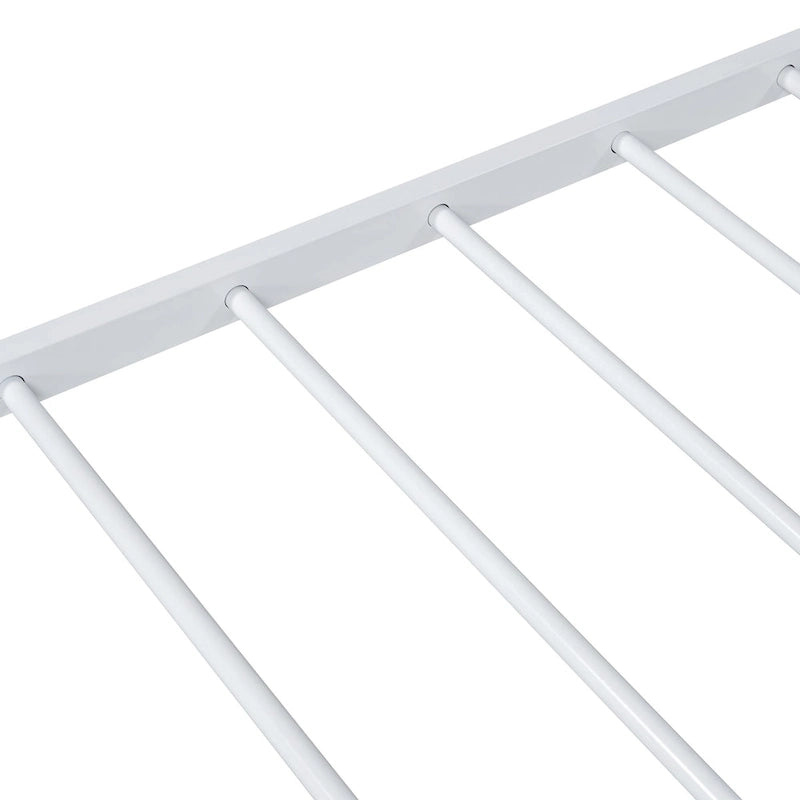Lit plateforme en métal pleine grandeur avec lit gigogne simple