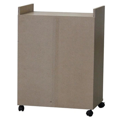 Chariot de cuisine pour micro-ondes, meuble de rangement d'appoint avec 1 tiroir et 2 portes, hêtre
