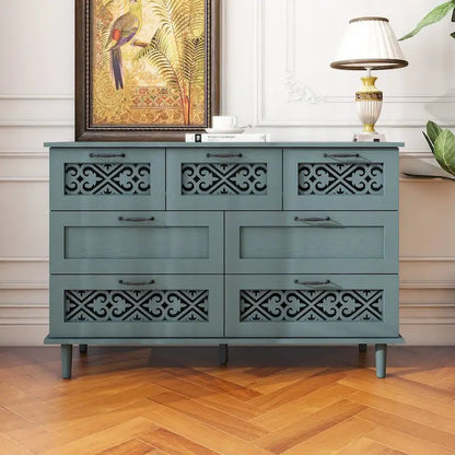 Meuble à 7 tiroirs de style américain, idéal pour une chambre à coucher - Non applicable