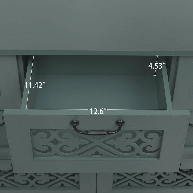 Meuble à 7 tiroirs de style américain, idéal pour une chambre à coucher - Non applicable
