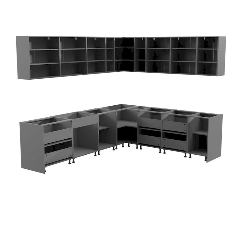 Collection Cuisine Moderne Teck Naturel et Base Noire Dimensions 10 x 8,5 pi - 102 x 120