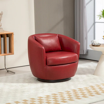 Fauteuil pivotant rembourré avec rangement, chaise d'appoint moderne pour salon, chambre, bureau ou coin lecture