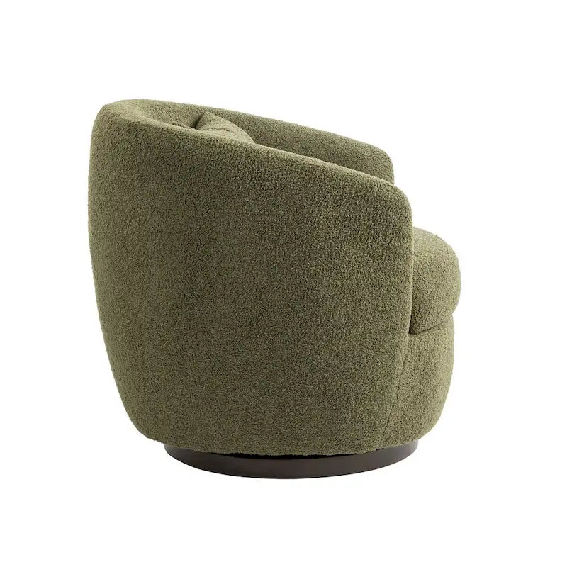 Fauteuil pivotant rembourré avec rangement, chaise d'appoint moderne pour salon, chambre, bureau ou coin lecture