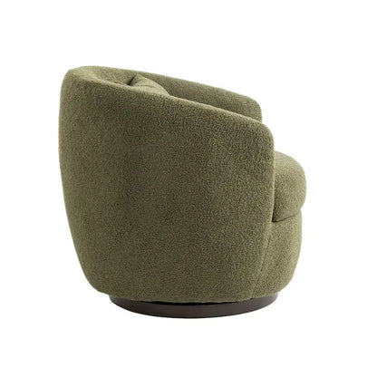 Fauteuil pivotant rembourré avec rangement, chaise d'appoint moderne pour salon, chambre, bureau ou coin lecture