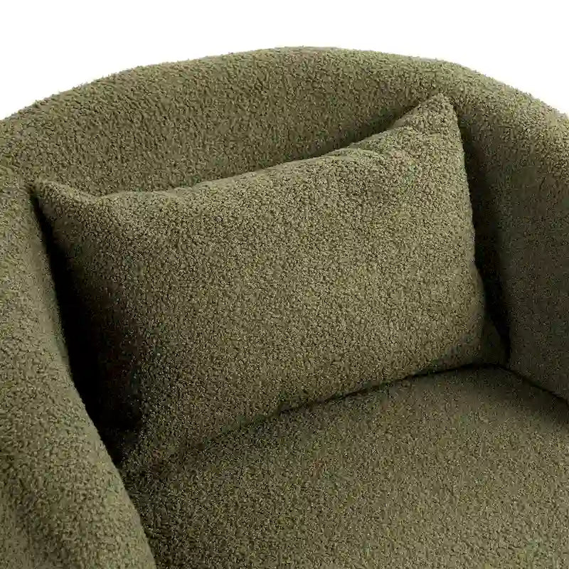 Fauteuil pivotant rembourré avec rangement, chaise d'appoint moderne pour salon, chambre, bureau ou coin lecture