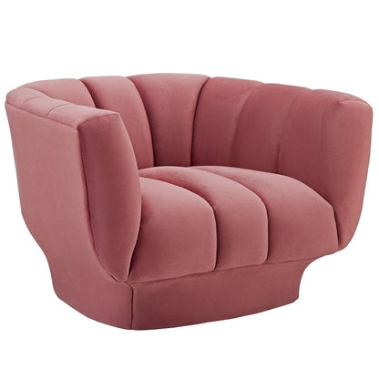 Ensemble de 2 fauteuils Entertain en velours capitonné vertical