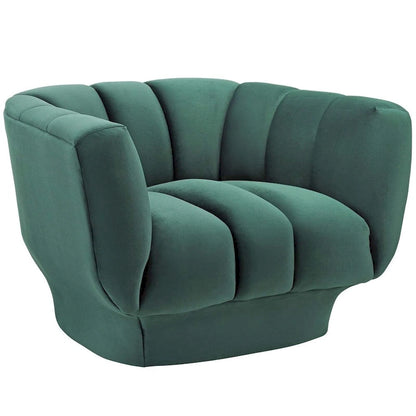 Ensemble de 2 fauteuils Entertain en velours capitonné vertical