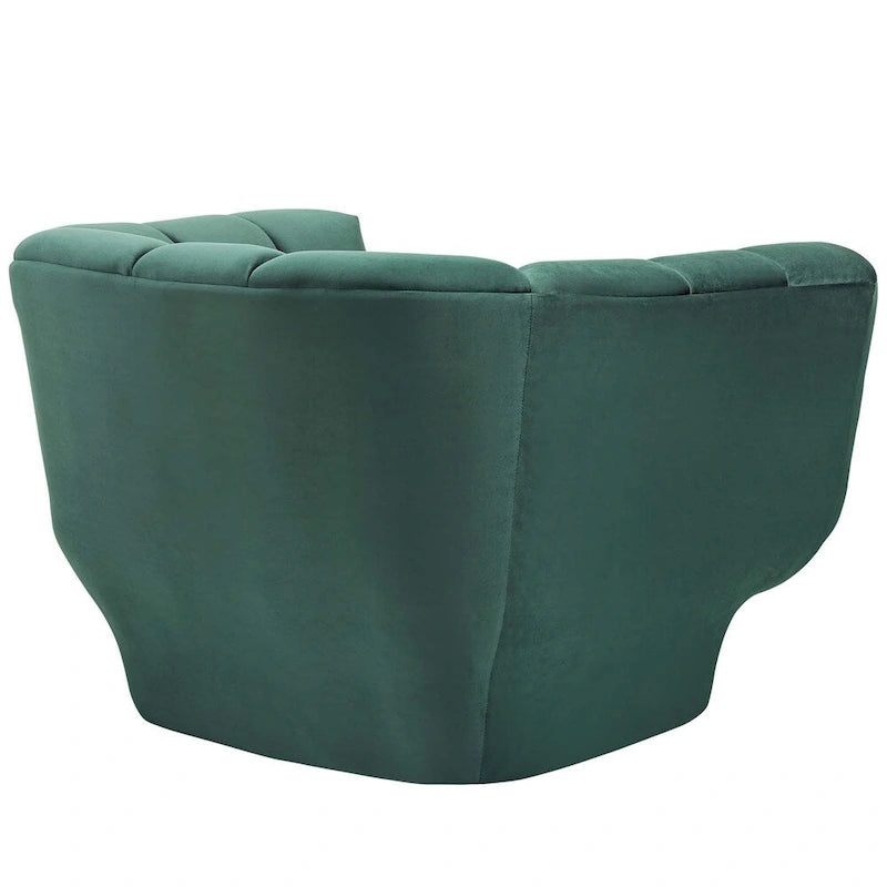 Ensemble de 2 fauteuils Entertain en velours capitonné vertical