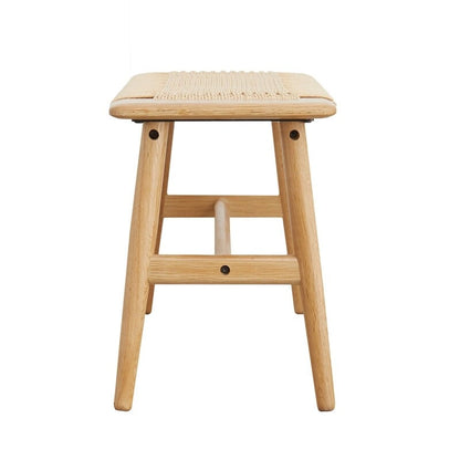 Banc de salle à manger, de lit ou d'entrée en chêne naturel tressé, avec motif tissé, idéal pour la salle à manger, la chambre ou la salle de bain. Convient également pour la chambre et la salle de bain.