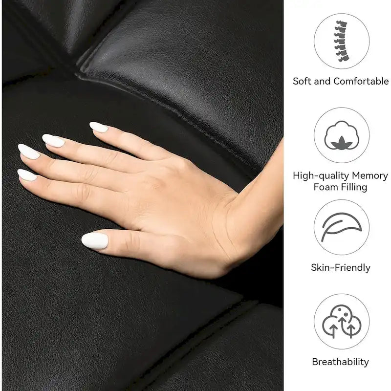 Canapé-lit convertible futon avec accoudoirs réglables, idéal pour studio, appartement, bureau et petits espaces.