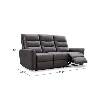 Canapé inclinable manuel en tissu Abbyson Ford