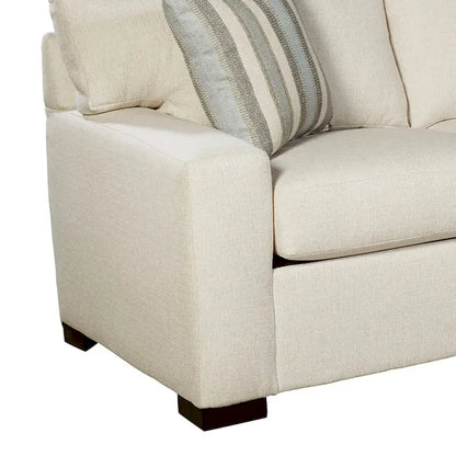 Canapé-lit d'angle Kobe couleur crème avec matelas Queen en mousse à mémoire de forme et gel
