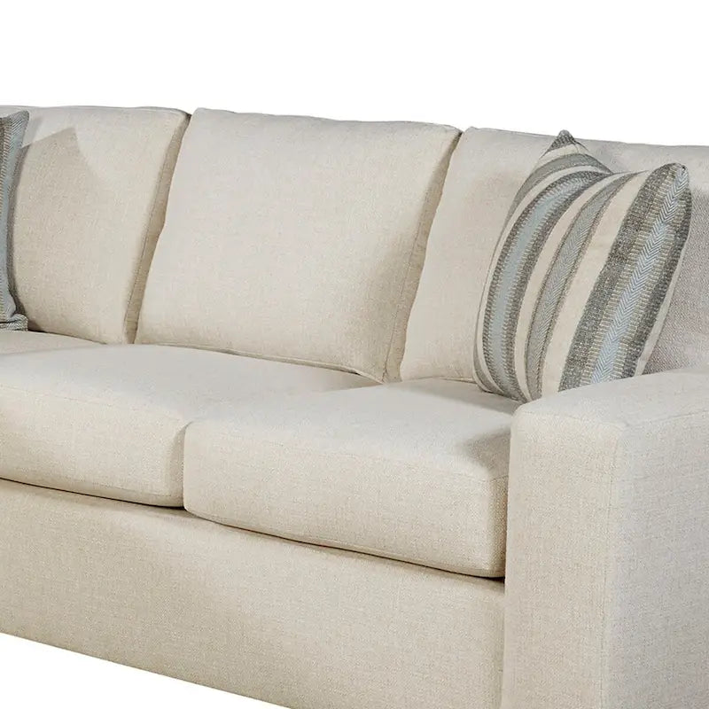 Canapé-lit d'angle Kobe couleur crème avec matelas Queen en mousse à mémoire de forme et gel