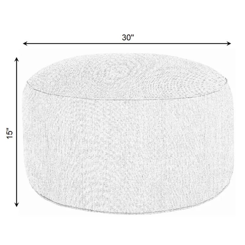 Pouf/ottoman texturé d'intérieur Sorra Home