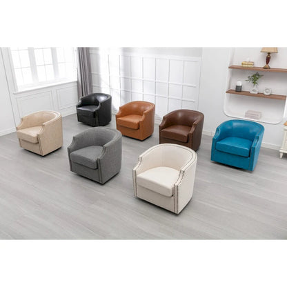 Fauteuil pivotant de salon, de haute qualité et durable, ambiance sobre