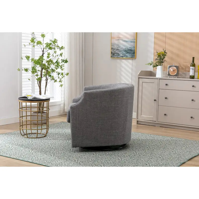 Fauteuil pivotant de salon, de haute qualité et durable, ambiance sobre