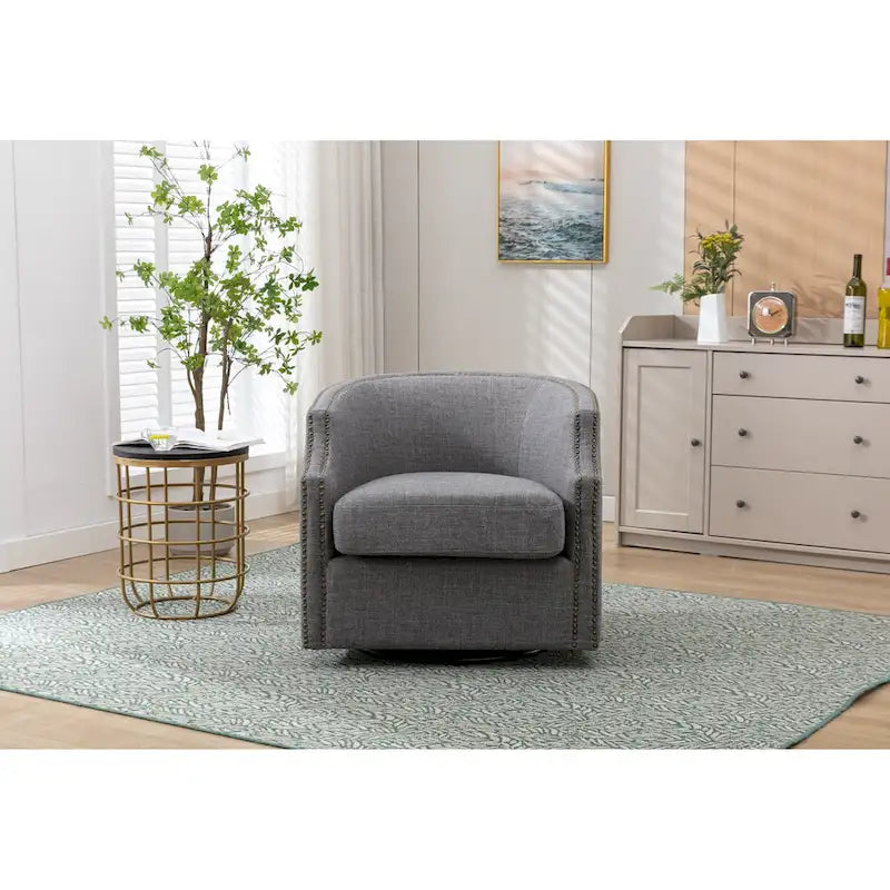 Fauteuil pivotant de salon, de haute qualité et durable, ambiance sobre