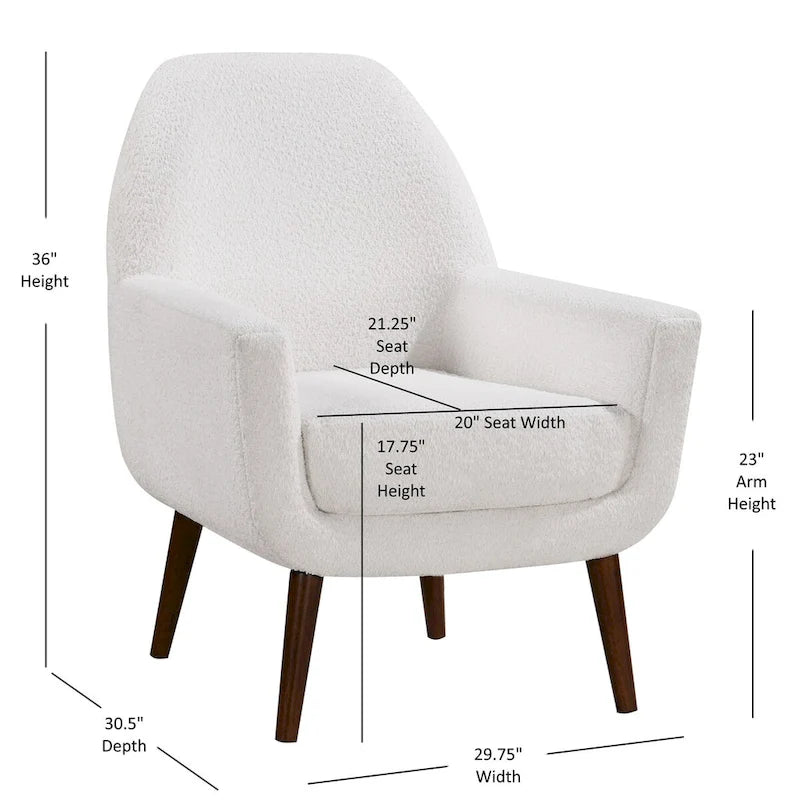Fauteuil en tissu bouclé Pristina de Greyson Living