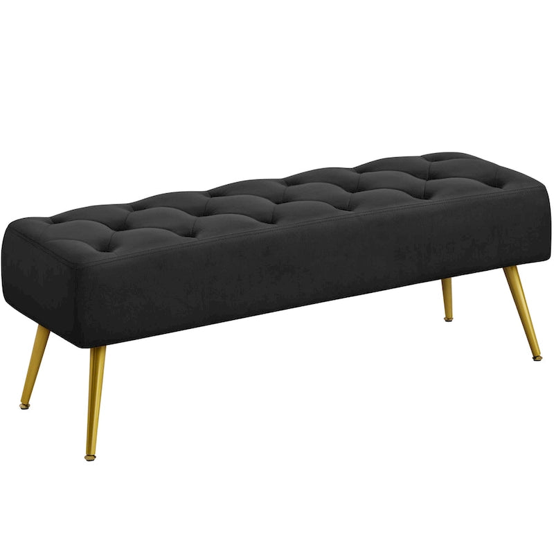Yaheetech Repose-pieds capitonné en velours, pouf, table et banc - 451617