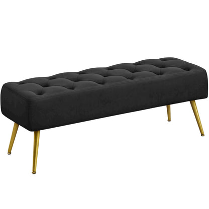 Yaheetech Repose-pieds capitonné en velours, pouf, table et banc - 451617