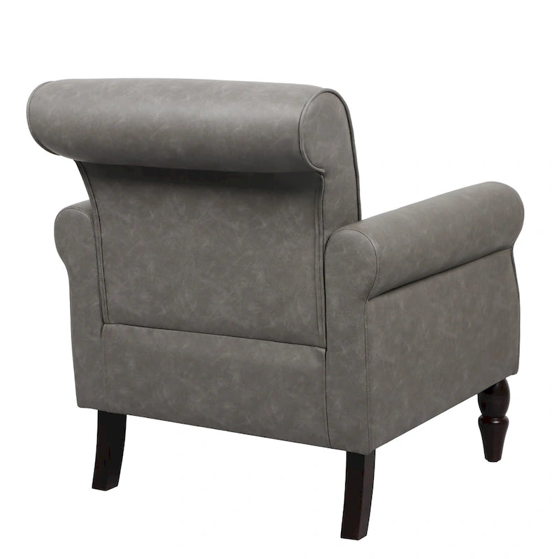 Ensemble de 2 fauteuils d'appoint en similicuir avec clous décoratifs