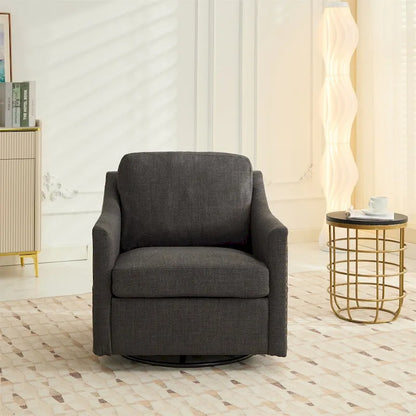 Fauteuil pivotant d'appoint moderne en tissu avec ports USB, lot de 1