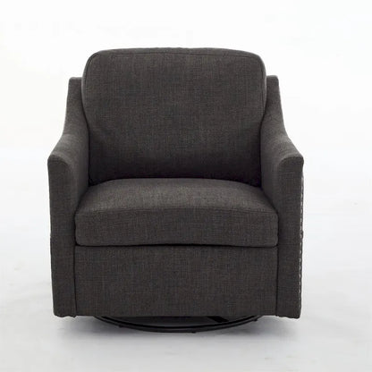 Fauteuil pivotant d'appoint moderne en tissu avec ports USB, lot de 1