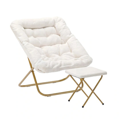 Fauteuil soucoupe pliant surdimensionné avec repose-pieds