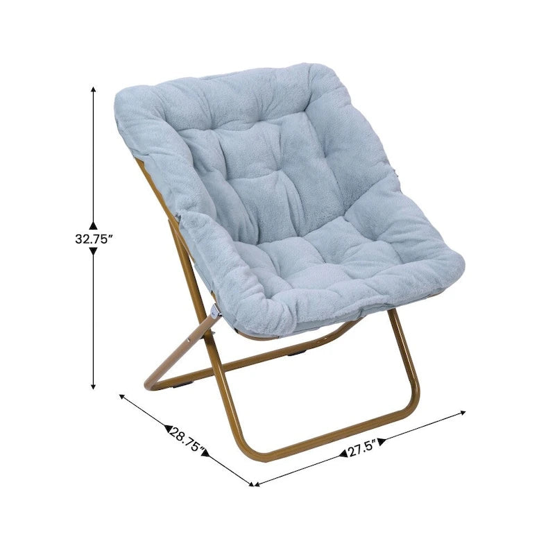 Fauteuil soucoupe pliant surdimensionné avec repose-pieds