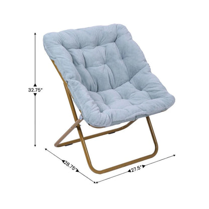 Fauteuil soucoupe pliant surdimensionné avec repose-pieds
