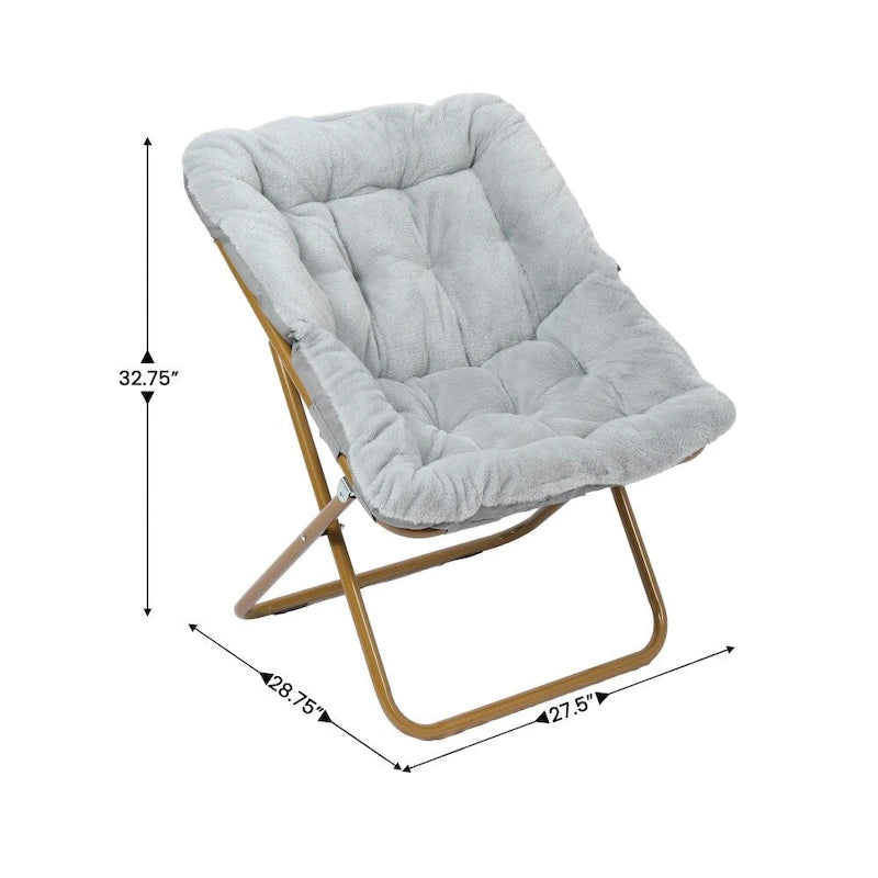 Fauteuil soucoupe pliant surdimensionné avec repose-pieds