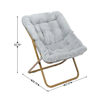 Fauteuil soucoupe pliant surdimensionné avec repose-pieds