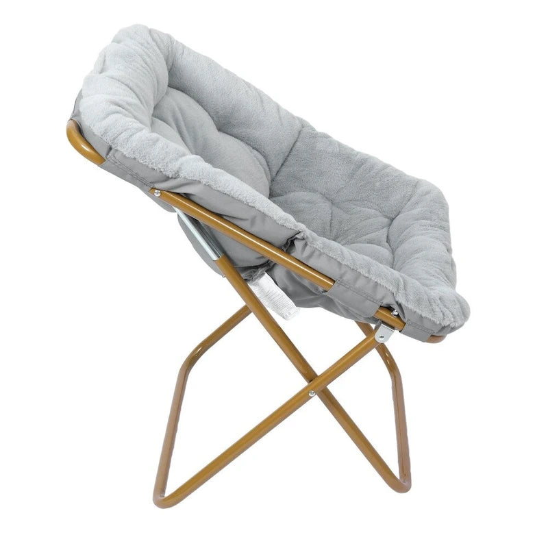Fauteuil soucoupe pliant surdimensionné avec repose-pieds