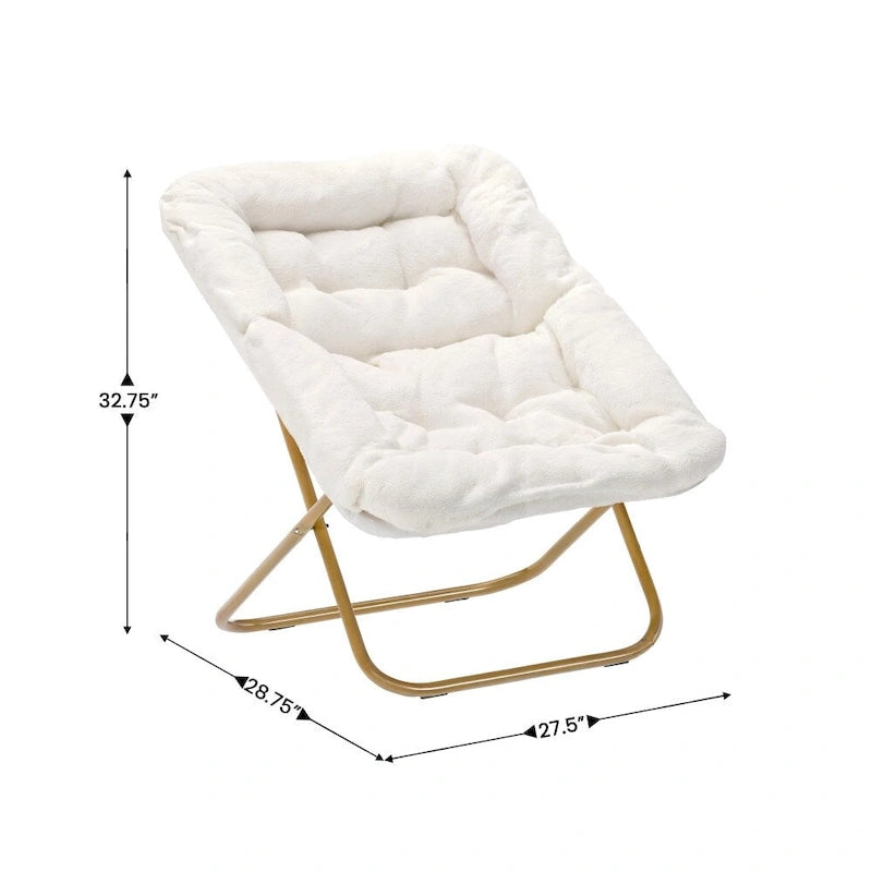 Fauteuil soucoupe pliant surdimensionné avec repose-pieds