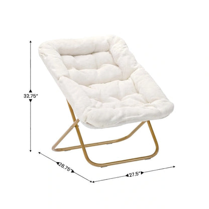 Fauteuil soucoupe pliant surdimensionné avec repose-pieds