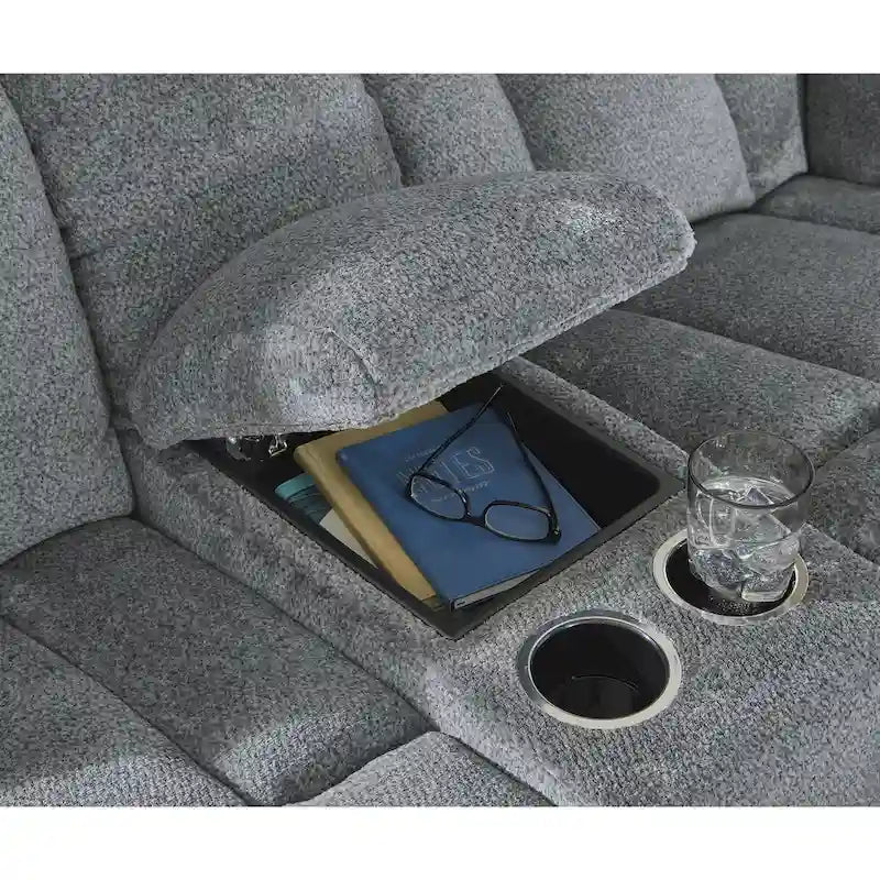 Canapé inclinable électrique deux places Signature Design by Ashley Tip-Off - 80 cm (L) x 42 cm (P) x 45 cm (H)