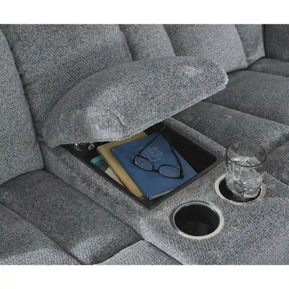Canapé inclinable électrique deux places Signature Design by Ashley Tip-Off - 80 cm (L) x 42 cm (P) x 45 cm (H)