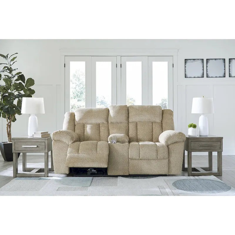 Canapé inclinable électrique deux places Signature Design by Ashley Tip-Off - 80 cm (L) x 42 cm (P) x 45 cm (H)