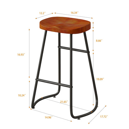 29,52 € Lot de 2 tabourets de bar élégants et minimalistes, hauteur comptoir, pour îlot de cuisine, café, bar, balcon.