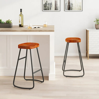 29,52 € Lot de 2 tabourets de bar élégants et minimalistes, hauteur comptoir, pour îlot de cuisine, café, bar, balcon.
