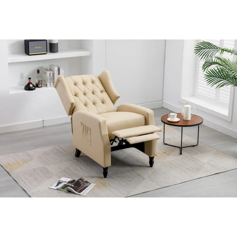 Fauteuil de détente moderne et confortable rembourré / Fauteuil inclinable pour salon