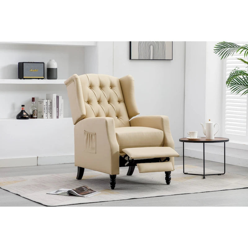 Fauteuil de détente moderne et confortable rembourré / Fauteuil inclinable pour salon