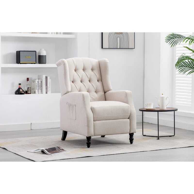 Fauteuil de détente moderne et confortable rembourré / Fauteuil inclinable pour salon
