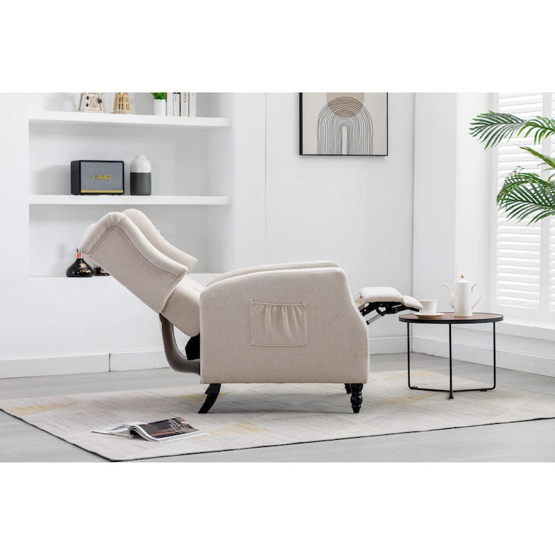 Fauteuil de détente moderne et confortable rembourré / Fauteuil inclinable pour salon