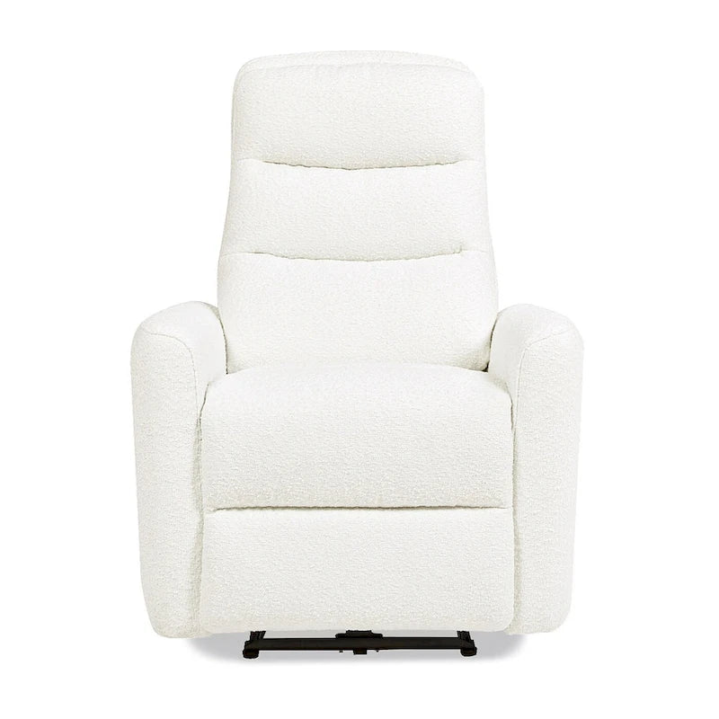 Fauteuil inclinable électrique Bloomy 35.5 à dossier haut, recouvert de tissu bouclé