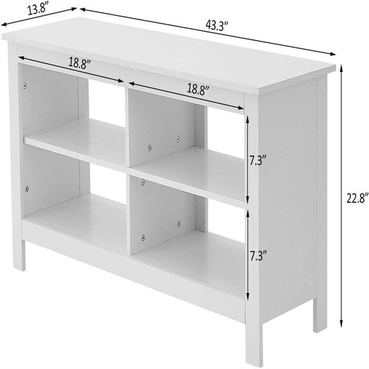 Meubles TV à 4 compartiments - 13,8 cm (P) x 43,3 cm (L) x 22,8 cm (H)