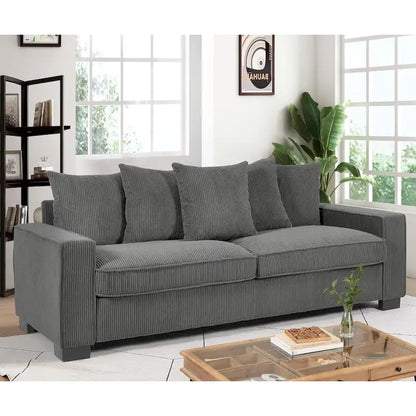 Canapé d'intérieur rembourré à accoudoirs droits de style transitionnel